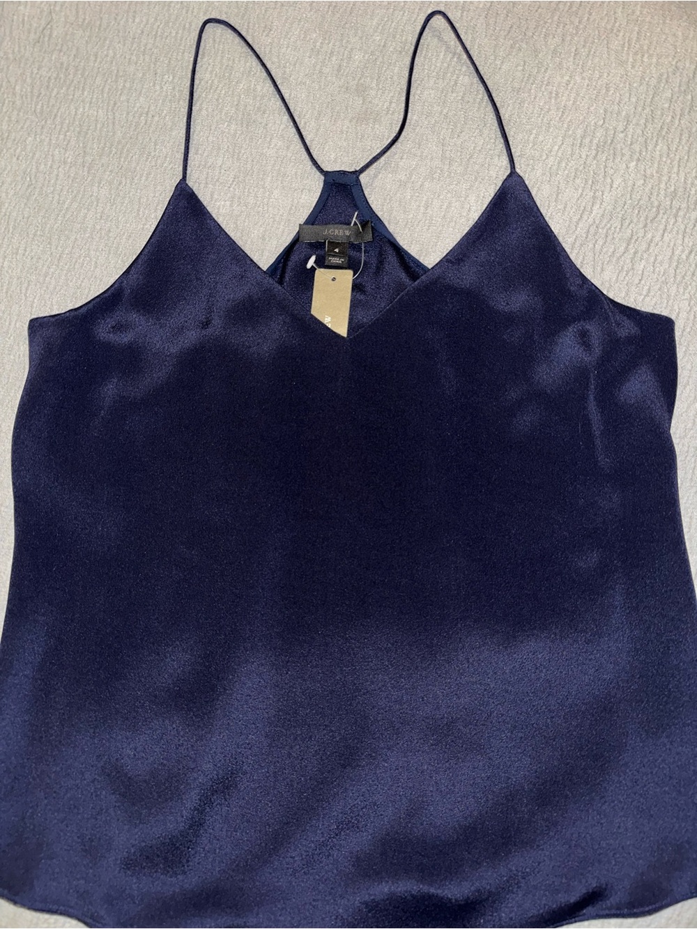 J. Crew Silky Navy Spaghetti Strap Cami Top